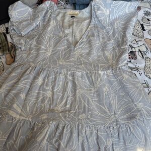 Universal Thread Dress in Light Blue and White Floral